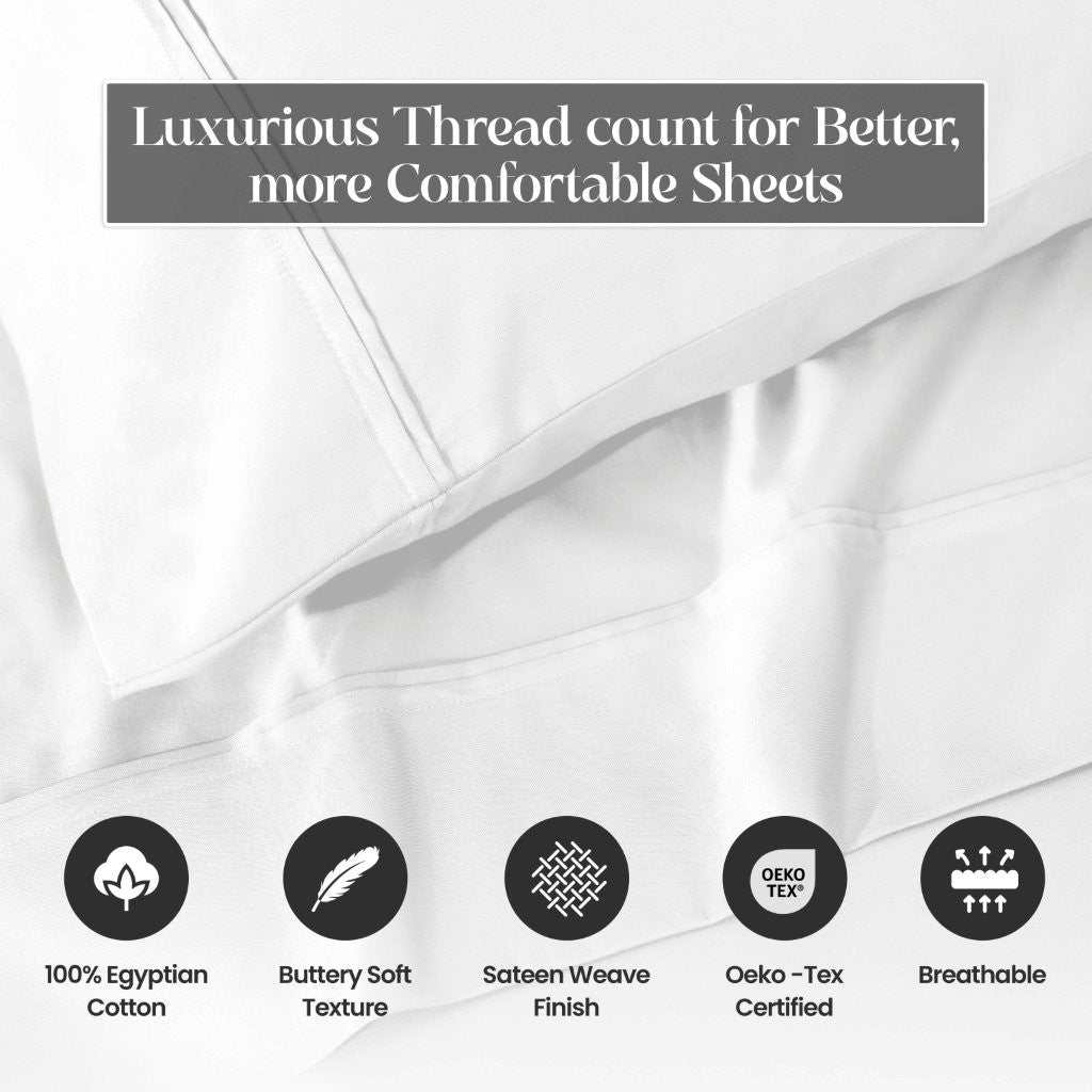 Egyptian Cotton 1200 Thread Count Eco-Friendly Solid Sheet Set - Sheet Set by Superior