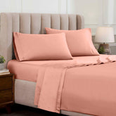 Egyptian Cotton 1500 Thread Count Eco-Friendly Solid Sheet Set Dusted Rose - Sheet Set by Superior