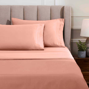 Egyptian Cotton 1500 Thread Count Eco-Friendly Solid Sheet Set Dusted Rose - Sheet Set by Superior