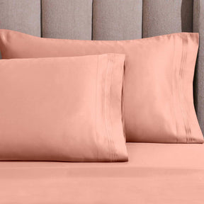 Egyptian Cotton 1500 Thread Count Eco-Friendly Solid Sheet Set Dusted Rose - Sheet Set by Superior