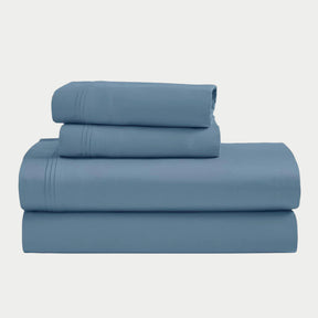 Egyptian Cotton 1500 Thread Count Eco-Friendly Solid Sheet Set Medium Blue - Sheet Set by Superior