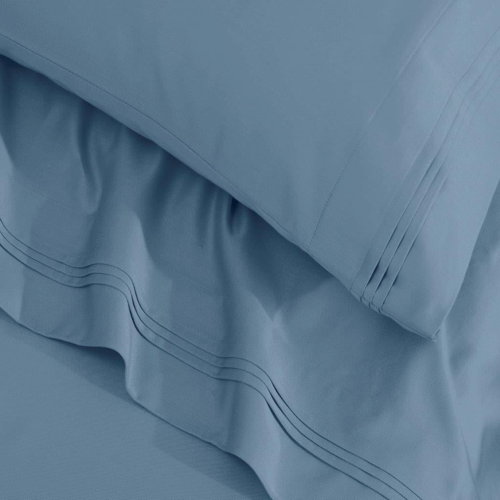 Egyptian Cotton 1500 Thread Count Eco-Friendly Solid Sheet Set Medium Blue - Sheet Set by Superior