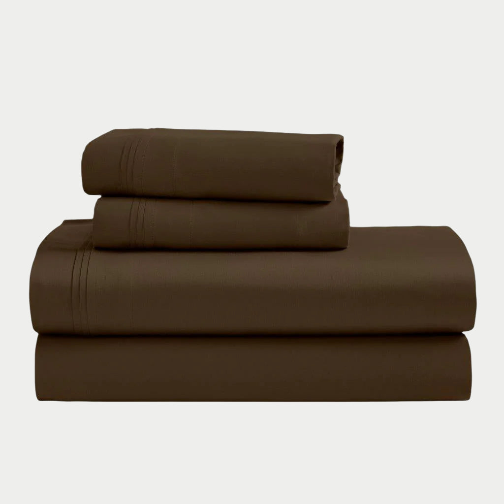 Egyptian Cotton 1500 Thread Count Eco-Friendly Solid Sheet Set Mocha - Sheet Set by Superior