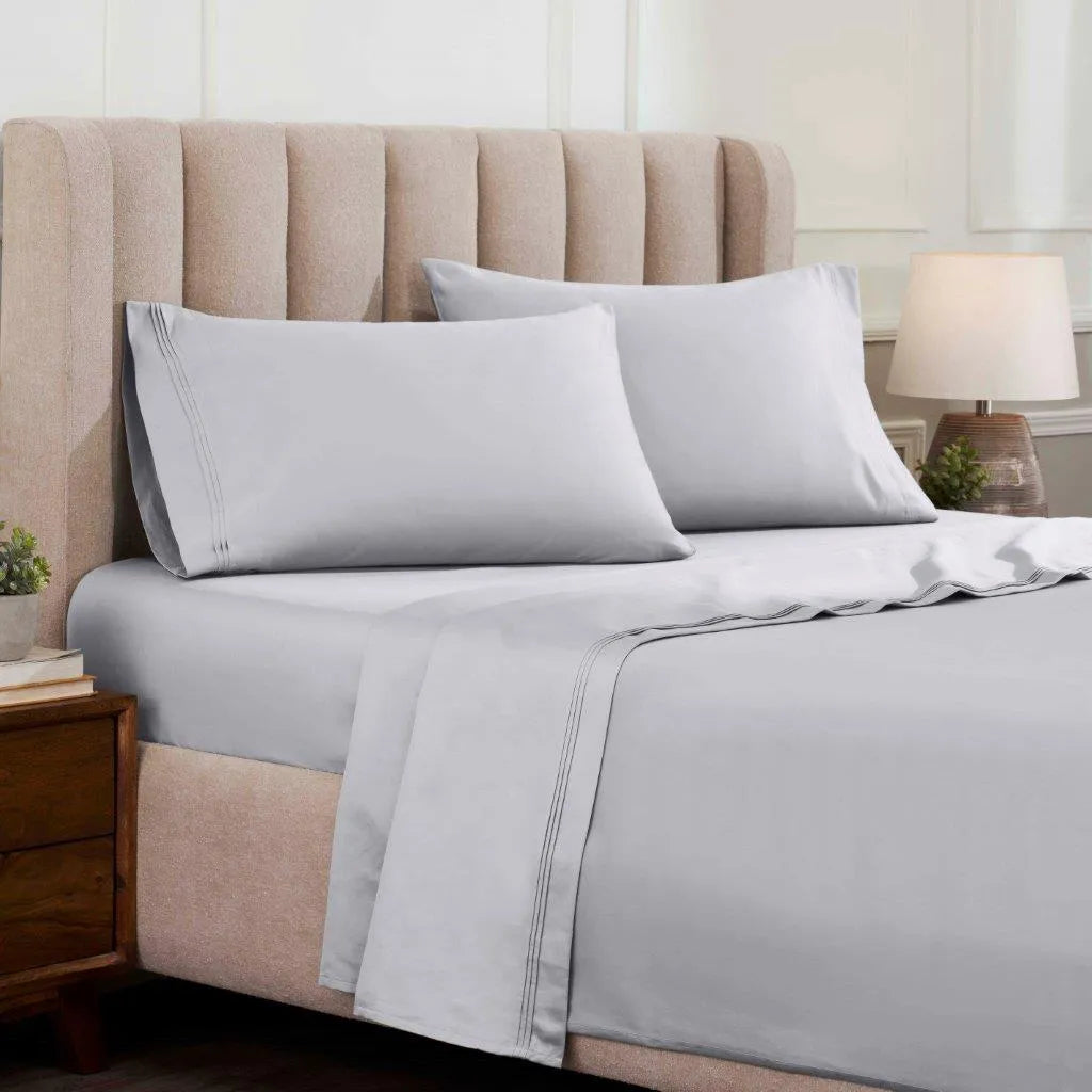 Egyptian Cotton 1500 Thread Count Eco-Friendly Solid Sheet Set Platinum - Sheet Set by Superior