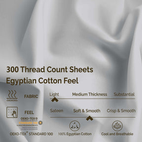 Egyptian Cotton 300 Thread Count Solid Deep Pocket Bed Sheet Set - Sheet Set by Superior