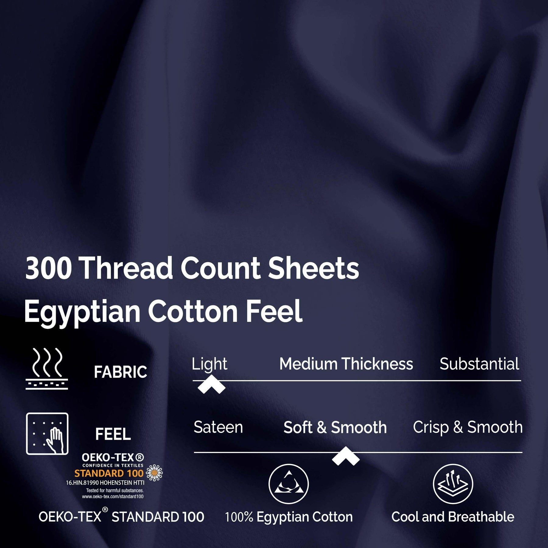 Egyptian Cotton 300 Thread Count Solid Deep Pocket Bed Sheet Set - Sheet Set by Superior