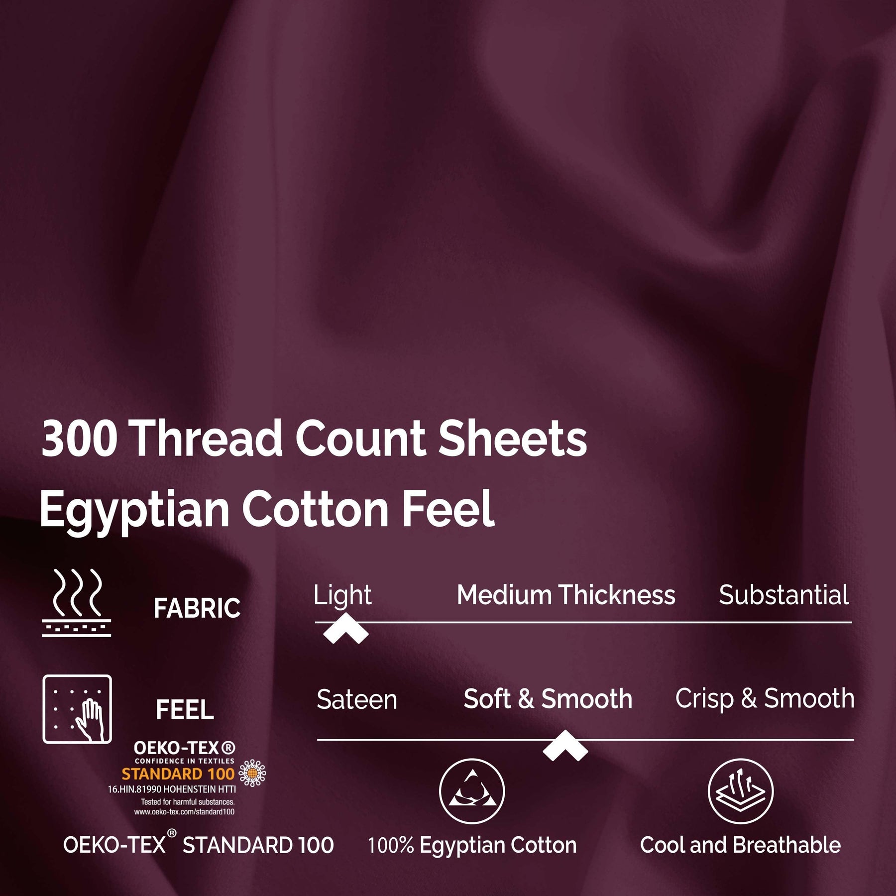 Egyptian Cotton 300 Thread Count Solid Deep Pocket Bed Sheet Set - Sheet Set by Superior