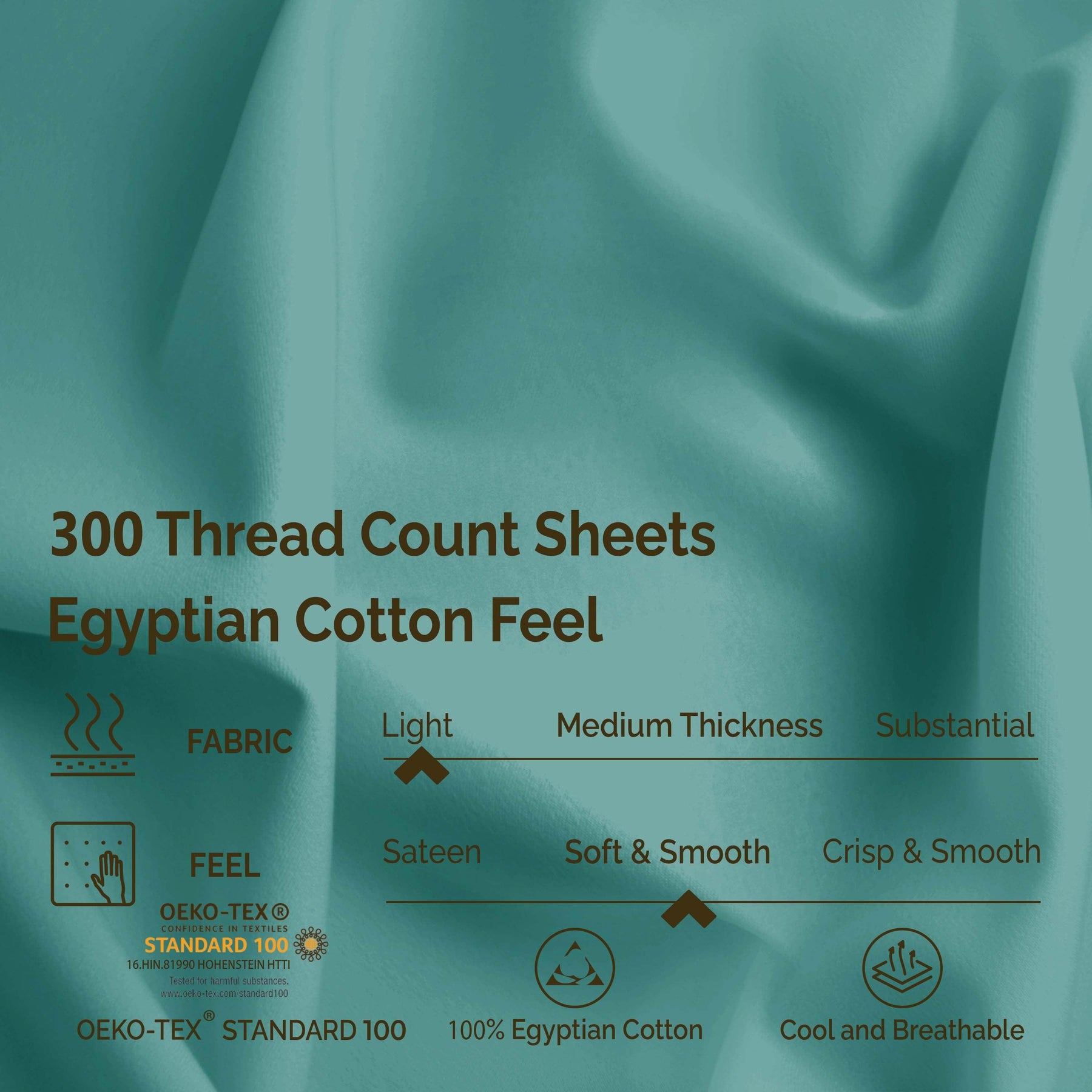 Egyptian Cotton 300 Thread Count Solid Deep Pocket Bed Sheet Set - Sheet Set by Superior