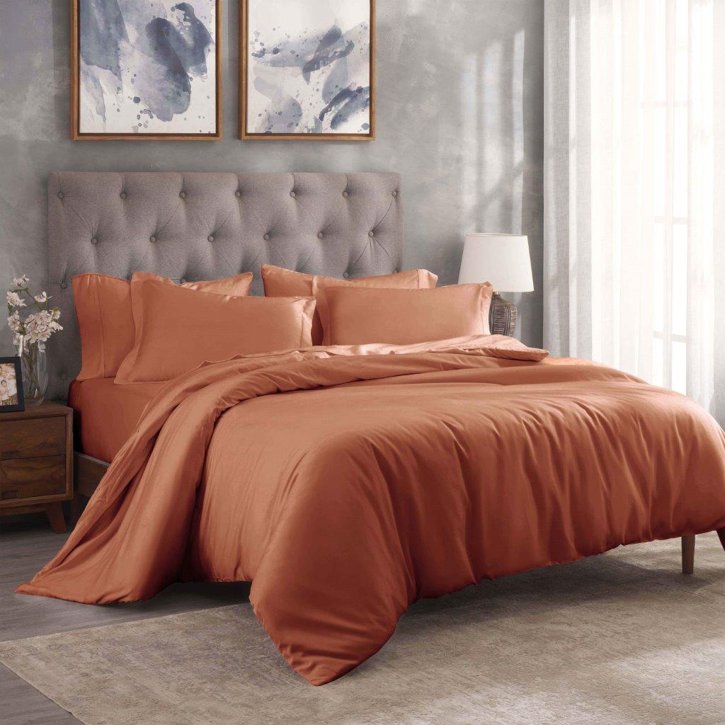 Egyptian Cotton 300 Thread Count Solid Luxury Duvet Cover Set - Duvet Cover Set by Superior