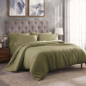 Egyptian Cotton 300 Thread Count Solid Luxury Duvet Cover Set - Duvet Cover Set by Superior