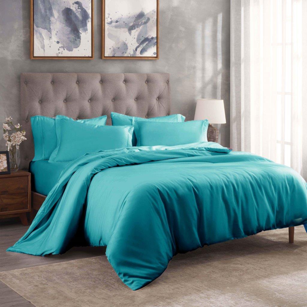 Egyptian Cotton 300 Thread Count Solid Luxury Duvet Cover Set - Duvet Cover Set by Superior