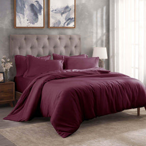 Egyptian Cotton 300 Thread Count Solid Luxury Duvet Cover Set - Duvet Cover Set by Superior