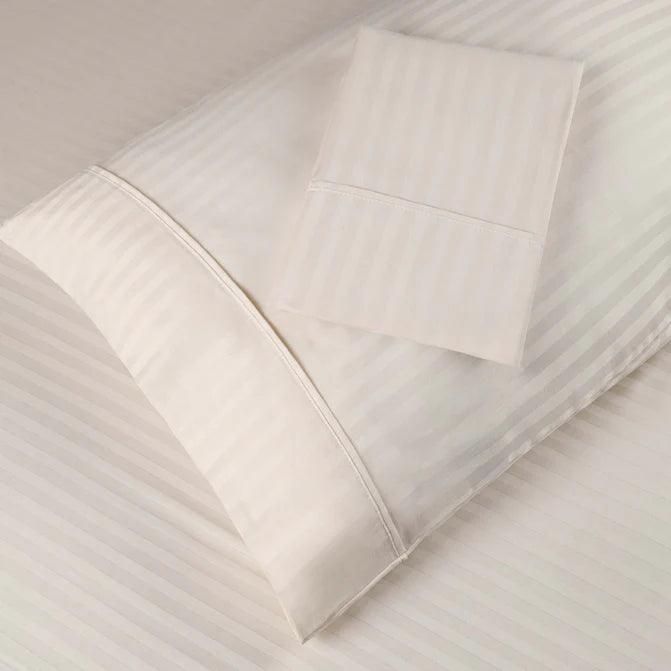 Egyptian Cotton 300 Thread Count Striped 2 Piece Pillowcase Set - Pillowcases by Superior