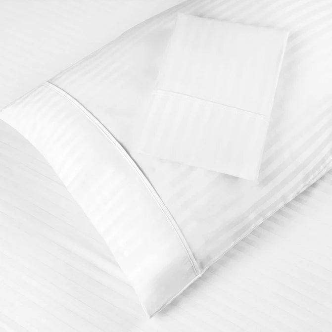 Egyptian Cotton 300 Thread Count Striped 2 Piece Pillowcase Set - Pillowcases by Superior