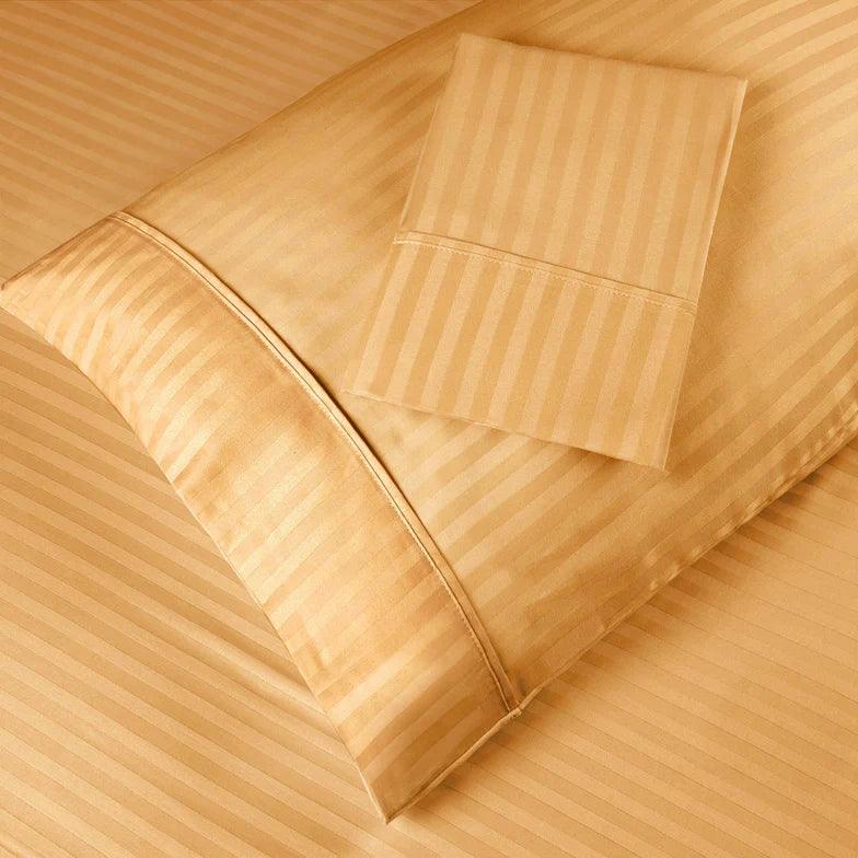 Egyptian Cotton 300 Thread Count Striped 2 Piece Pillowcase Set - Pillowcases by Superior