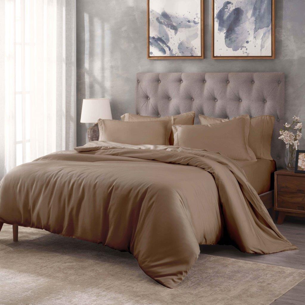 Egyptian Cotton 400 Thread Count Solid Luxury Duvet Cover Set - Duvet Cover Set by Superior