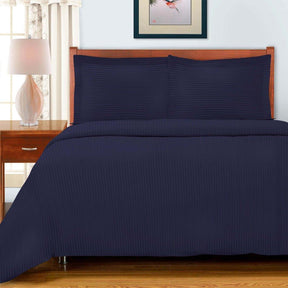 Egyptian Cotton 600 Thread Count Striped Duvet Cover Set - Duvet Cover Set by Superior