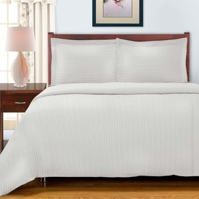 Egyptian Cotton 600 Thread Count Striped Duvet Cover Set - Duvet Cover Set by Superior