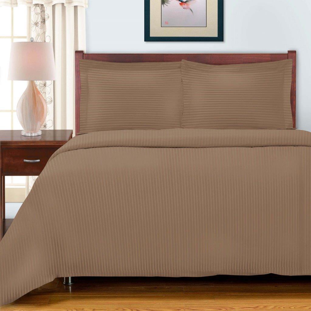 Egyptian Cotton 600 Thread Count Striped Duvet Cover Set - Duvet Cover Set by Superior