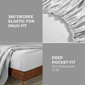 Egyptian Cotton 850 Thread Count Solid Deep Pocket Bed Sheet Set - Sheet Set by Superior