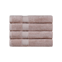 Egyptian Cotton Dobby Border Medium Weight 4 Piece Bath Towel Set - Bath Towel by Superior