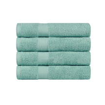 Egyptian Cotton Dobby Border Medium Weight 4 Piece Bath Towel Set - Bath Towel by Superior