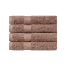 Egyptian Cotton Dobby Border Medium Weight 4 Piece Bath Towel Set - Bath Towel by Superior