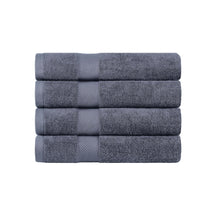 Egyptian Cotton Dobby Border Medium Weight 4 Piece Bath Towel Set - Bath Towel by Superior