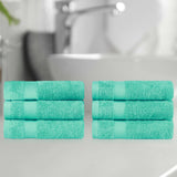 Egyptian Cotton Dobby Border Medium Weight 6 Piece Hand Towel Set - Hand Towel Set by Superior