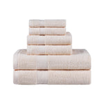 Egyptian Cotton Dobby Border Medium Weight 6 Piece Towel Set - Towel Set by Superior