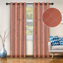 Embroidered Moroccan Trellis Sheer Grommet Curtain Panel Set - Sheer Curtains by Superior