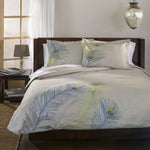 Embroidered Peacock Cotton Duvet Cover Set - Duvet Cover Set by Superior