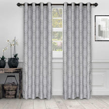 Eminence Jacquard Floral Mandala Semi-Sheer Curtain Panel Set - Semi Sheer Curtains by Superior