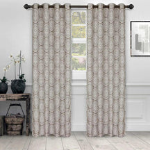 Eminence Jacquard Floral Mandala Semi-Sheer Curtain Panel Set - Semi Sheer Curtains by Superior