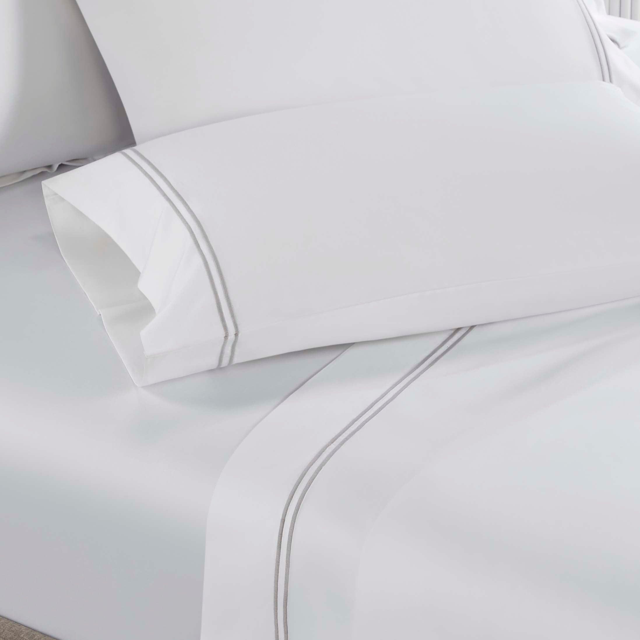 Fieldstone Cotton Two-Line Embroidered Deep Pocket Bed Sheet Set - Sheet Set by Superior