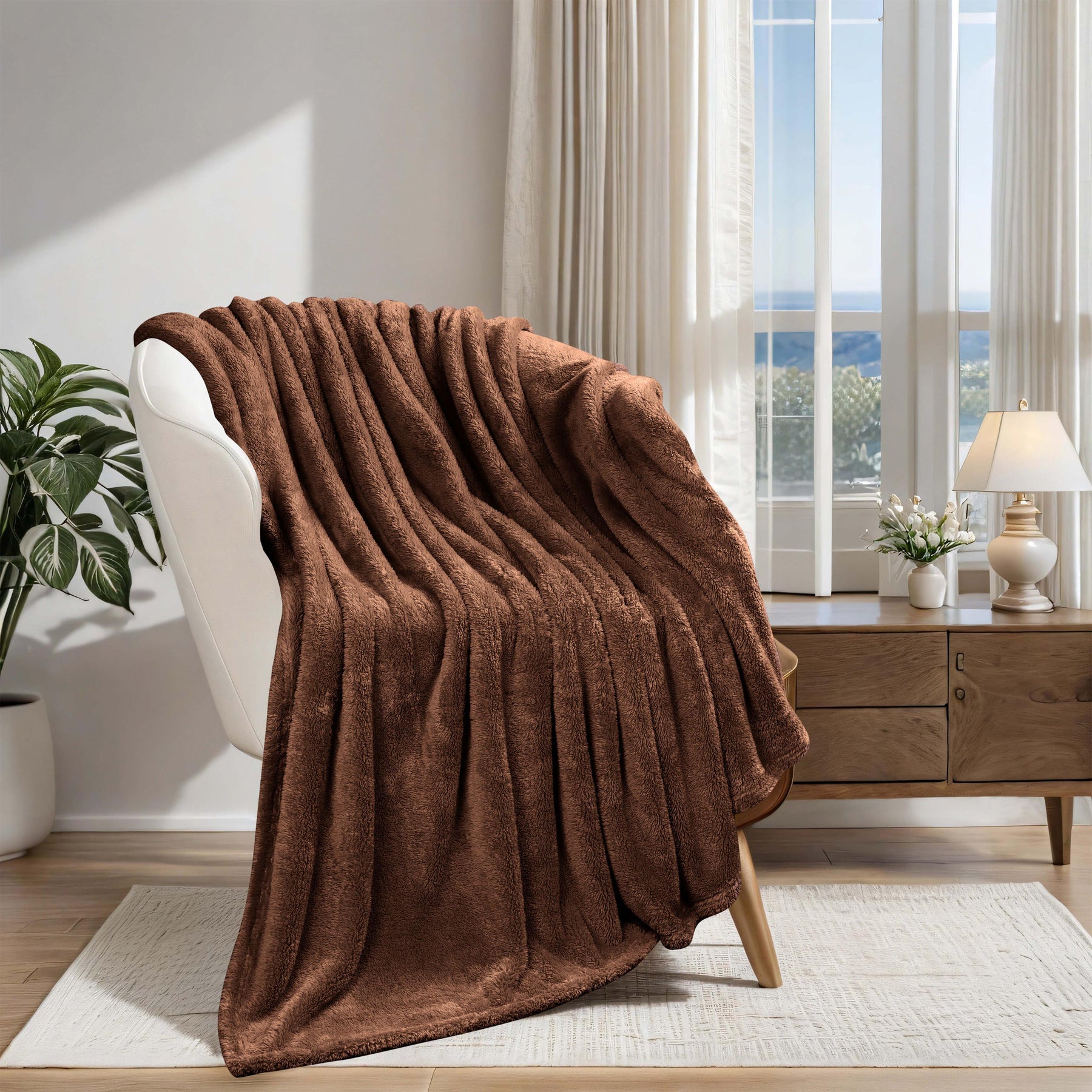 Fleece Plush Medium Weight Fluffy Soft Solid Decorative Blanket - Blanket by Superior