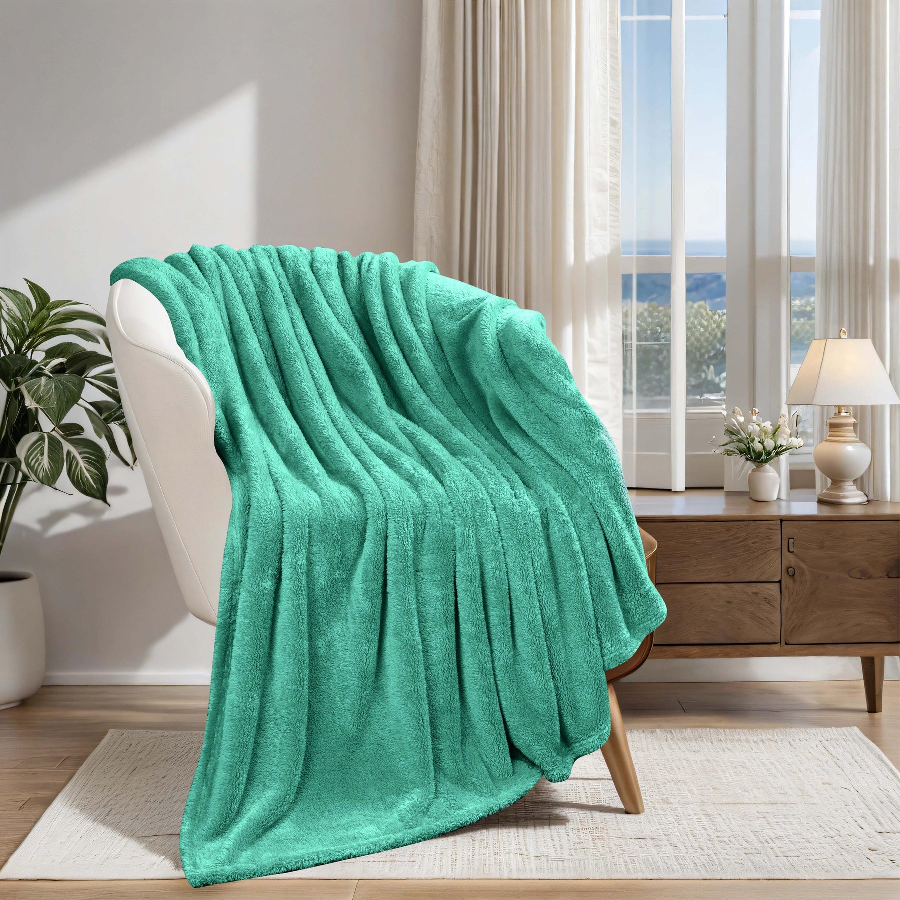 Fleece Plush Medium Weight Fluffy Soft Solid Decorative Blanket - Blanket by Superior