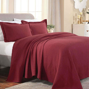 Fleur De Lis Jacquard Matelassé Cotton Medallion Bedspread Set - Bedspread by Superior