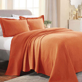 Fleur De Lis Jacquard Matelassé Cotton Medallion Bedspread Set - Bedspread by Superior