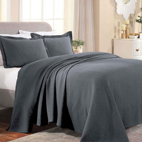 Fleur De Lis Jacquard Matelassé Cotton Medallion Bedspread Set - Bedspread by Superior