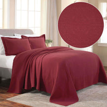 Fleur De Lis Jacquard Matelassé Cotton Medallion Bedspread Set - Bedspread by Superior