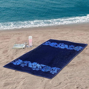 Floral Oversized Cotton 2 Piece Beach Towel Set - Beach Towel by Superior