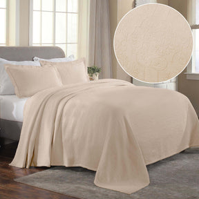 Florin Cotton Matelasse Weave Jacquard Scroll Medallion Bedspread Set - Bedspread by Superior