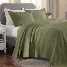 Florin Cotton Matelasse Weave Jacquard Scroll Medallion Bedspread Set - Bedspread by Superior