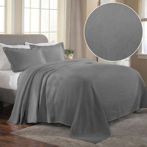 Florin Cotton Matelasse Weave Jacquard Scroll Medallion Bedspread Set - Bedspread by Superior