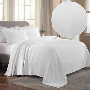 Florin Cotton Matelasse Weave Jacquard Scroll Medallion Bedspread Set - Bedspread by Superior