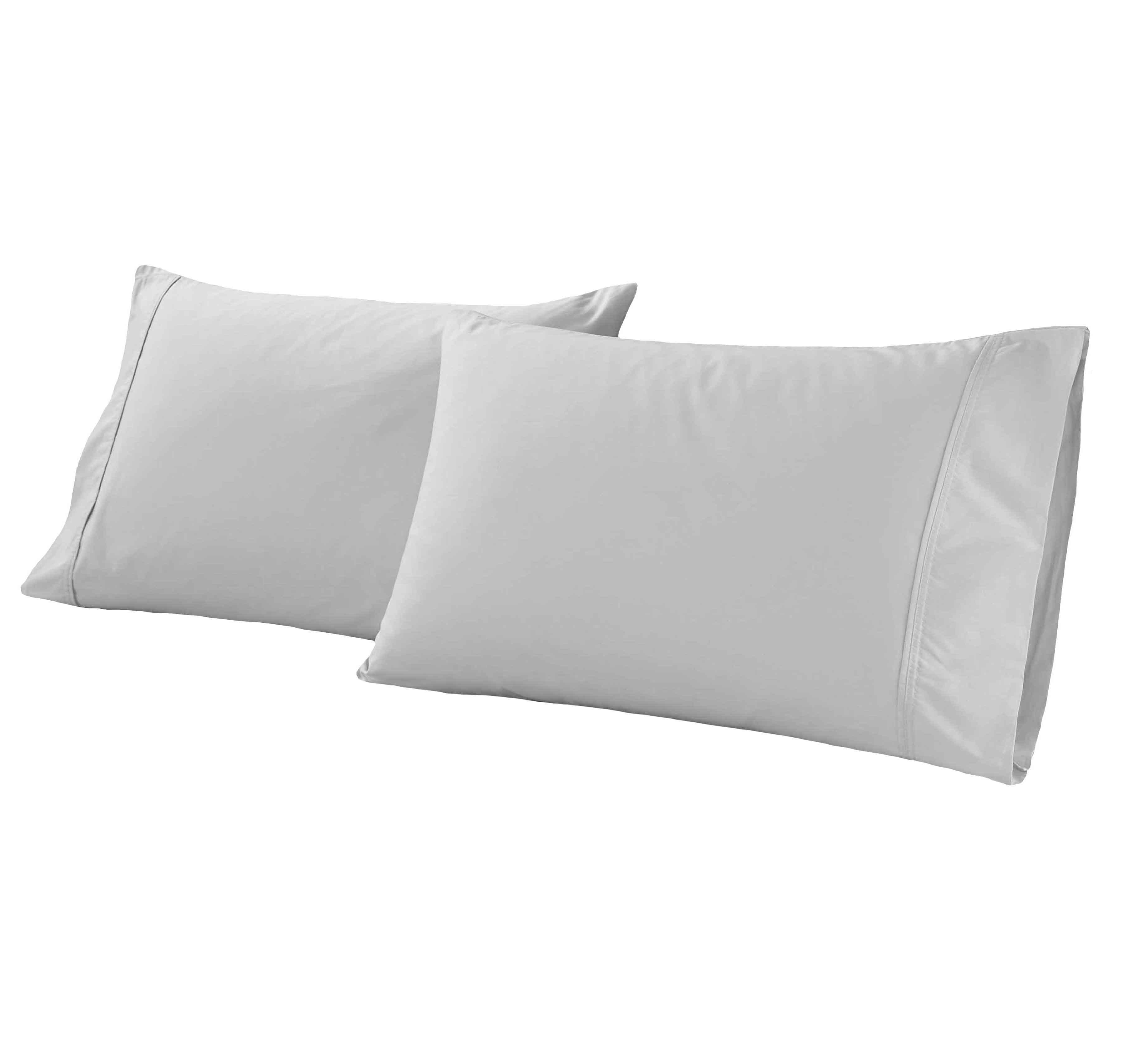 Gina Organic Cotton 300 Thread Count Percale Pillowcases, Set of 2 - Pillowcases by Superior