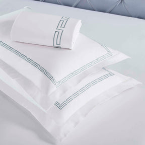 Harrison Cotton Greek Key Embroidered 3 Piece Duvet Cover Set - Duvet Cover Set by Superior