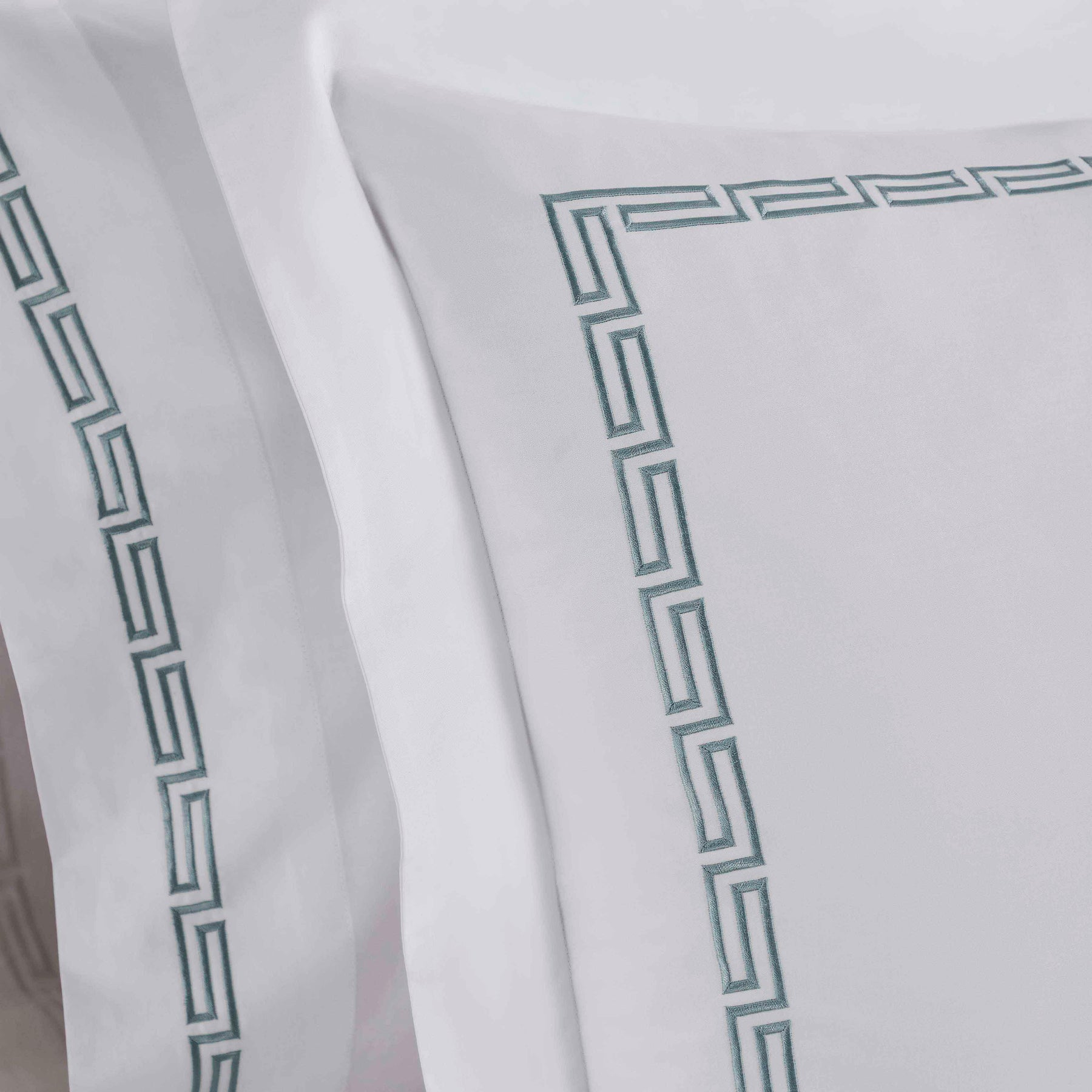 Harrison Cotton Greek Key Embroidered 3 Piece Duvet Cover Set - Duvet Cover Set by Superior