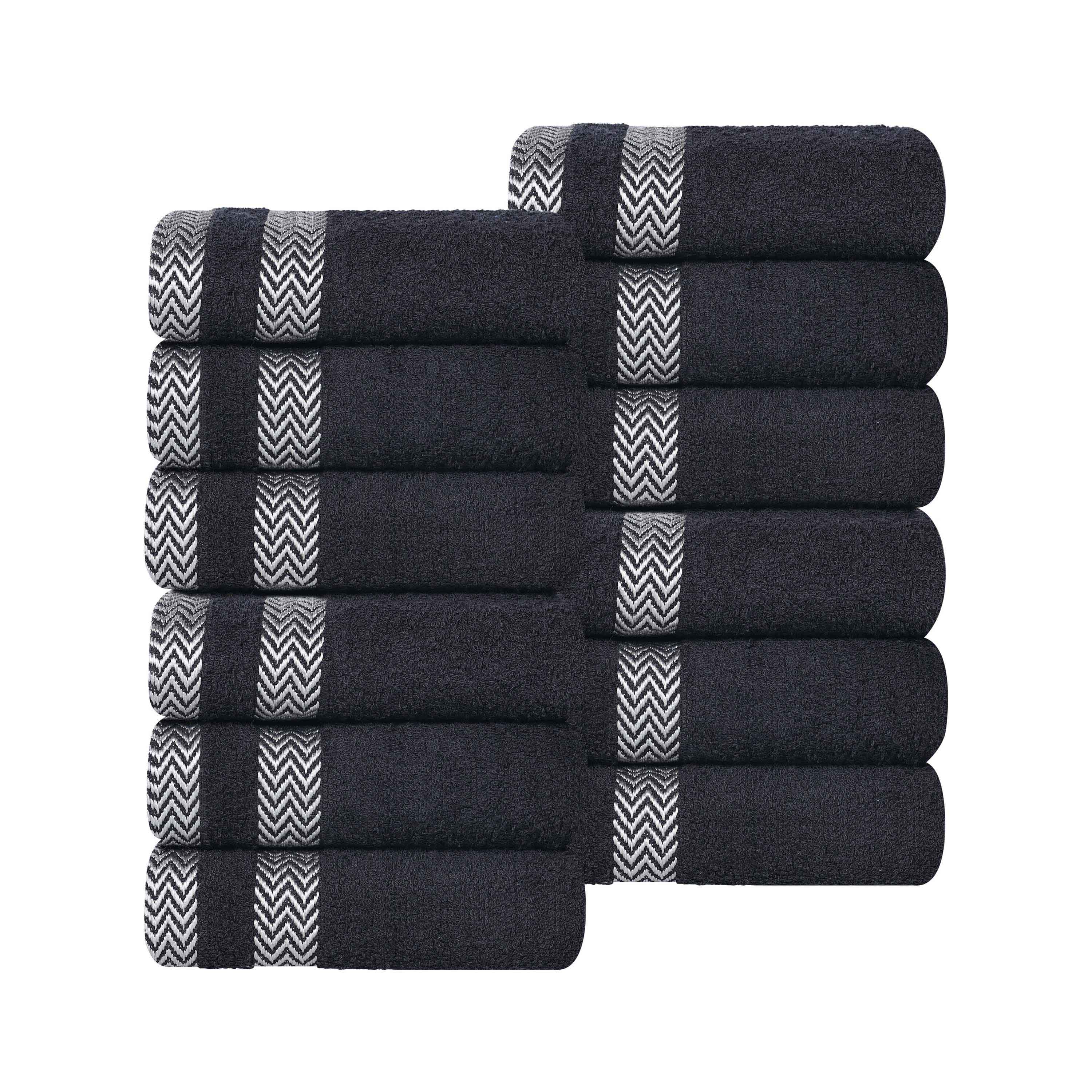 Hays Cotton Medium Weight Soft Face Towel Washcloth Set of 12 - Face Towel by Superior